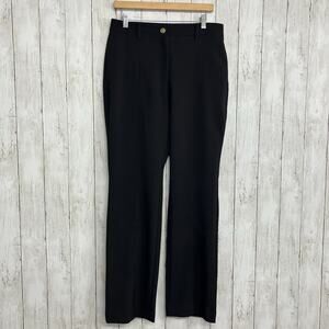 Michael Kors Basic Black Straight Bootcut Dress Work Business Pants 10